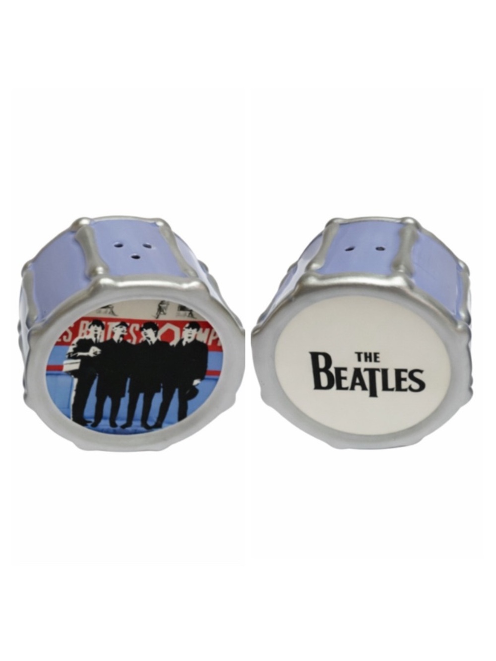 The Beatles Drum Salt & Pepper Shaker Set Ceramic 2006 Apple Corps with Box